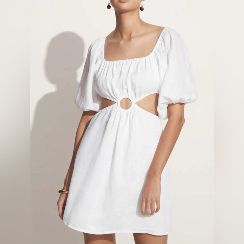 FAITHFULL THE BRAND Size USA 6 NWT 
Almero Linen Mini Dress Crafted airy linen